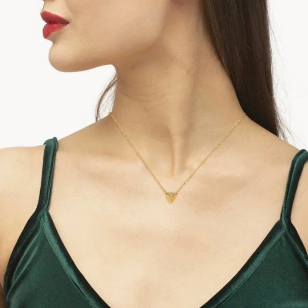 New Kenda Scott Perry Pendant Necklace in Vintage Gold - Picture 9 of 10